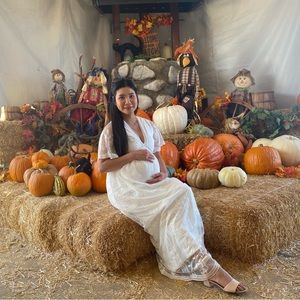 White Maternity Dress. Great for Baby Shower or Photoshoot